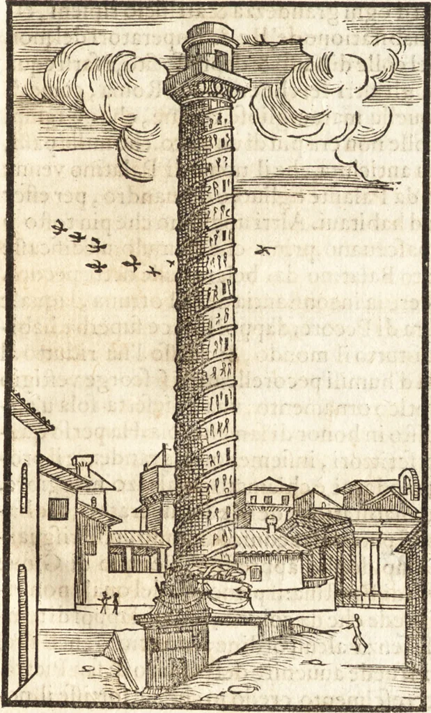 An illustration from Libri qvattro dell'antichita della citta di Roma : raccolte sotto brevita da diversi antichi et moderni scrittori, 1565, leaf 66