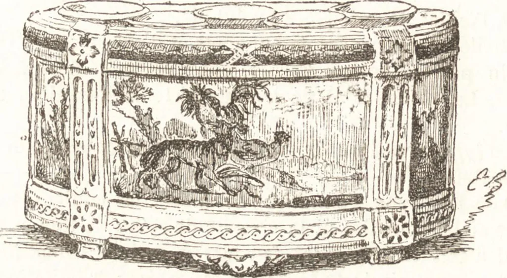 An illustration from Le livre des collectionneurs, 1885, leaf 425