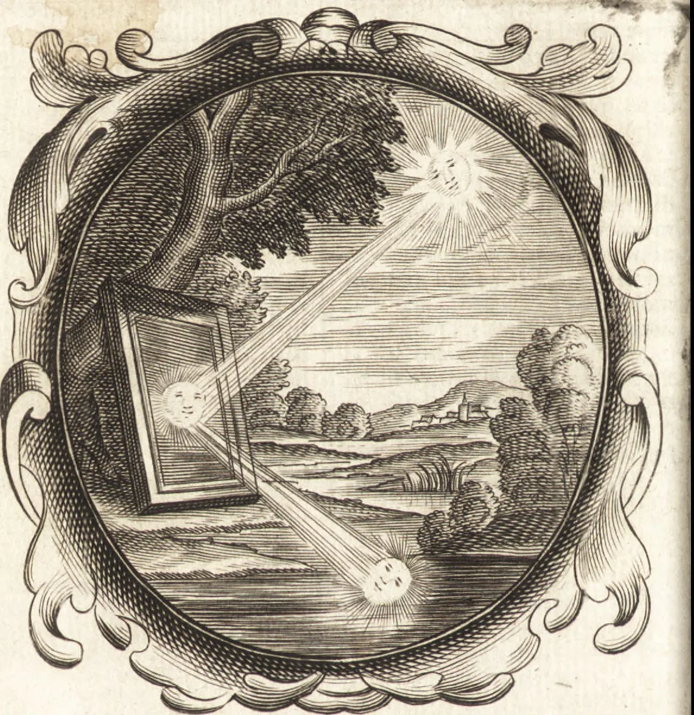 An illustration from Lucis euangelicae sub velum sacrorum emblematum reconditae, pars tertia : hoc est, caeleste pantheon, sive caelum novum in festa et gesta sanctorum totius anni, selectâ historiâ, & morali doctrinâ, 1659, leaf 1065