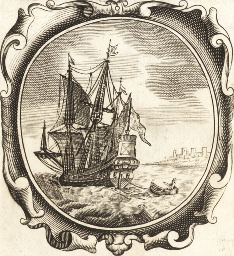 An illustration from Lucis euangelicae sub velum sacrorum emblematum reconditae, pars tertia : hoc est, caeleste pantheon, sive caelum novum in festa et gesta sanctorum totius anni, selectâ historiâ, & morali doctrinâ, 1659, leaf 207