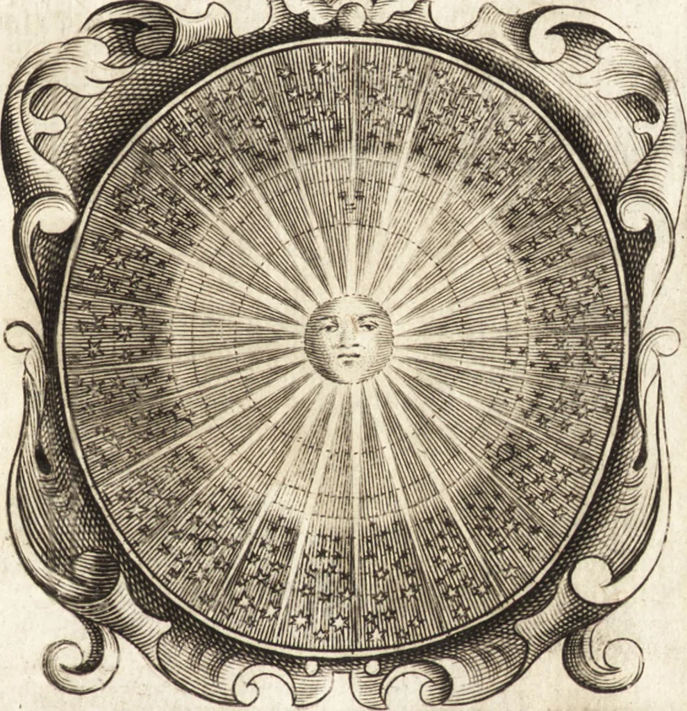 An illustration from Lucis euangelicae sub velum sacrorum emblematum reconditae, pars tertia : hoc est, caeleste pantheon, sive caelum novum in festa et gesta sanctorum totius anni, selectâ historiâ, & morali doctrinâ, 1659, leaf 312