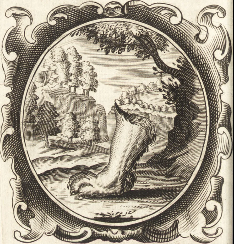 An illustration from Lucis euangelicae sub velum sacrorum emblematum reconditae, pars tertia : hoc est, caeleste pantheon, sive caelum novum in festa et gesta sanctorum totius anni, selectâ historiâ, & morali doctrinâ, 1659, leaf 945
