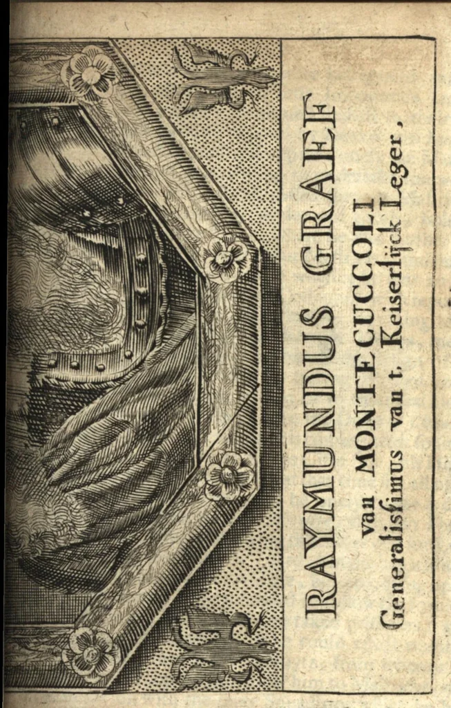 An illustration from The Netherland-historian : containing a true and exact relation of what hath passed in the late warrs between the King of Great Britain, and the French King with their allyes, against the States Generall of the United Provinces, from the beginning thereof anno. 1671 to the conclusion of peace between His aforesaid Majesty of Britain, and the said States, with the continuation of what hath since happened between France and his allyes, against the said States, and their confœderates, to the end of the year 1674 : illustrated with above 60 sculptures, being the exact delineations of the most principall fortifications in those provinces, and the pourtraictures of severall mighty princes and eminent officers, 1675, leaf 432