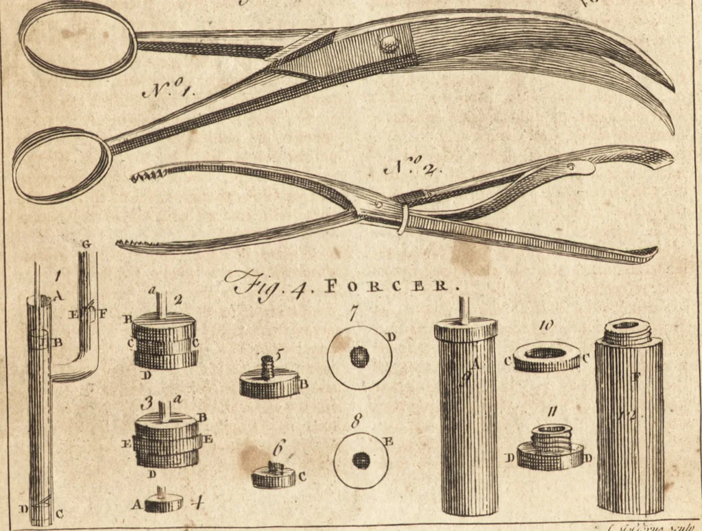 An illustration from A new and complete dictionary of arts and sciences : comprehending all the branches of useful knowledge, with accurate descriptions as well of the various machines, instruments, tools, figures, and schemes necessary for illustrating them, as of the classes, kinds, preparations, and uses of natural productions, whether animals, vegetables, minerals, fossils, or fluids : together with the kingdoms, provinces, cities, towns, and other remarkable places throughout the world : illustrated with above three hundred copper-plates, engraved by Mr. Jefferys, geographer to His Majesty : the whole extracted from the best authors in all languages, 1763, leaf 519