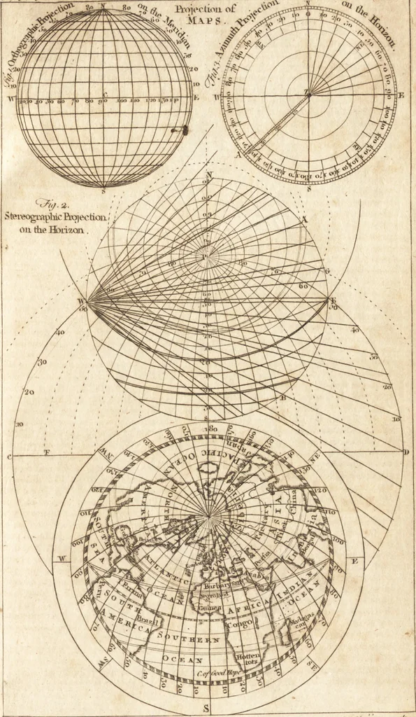An illustration from A new and complete dictionary of arts and sciences : comprehending all the branches of useful knowledge, with accurate descriptions as well of the various machines, instruments, tools, figures, and schemes necessary for illustrating them, as of the classes, kinds, preparations, and uses of natural productions, whether animals, vegetables, minerals, fossils, or fluids : together with the kingdoms, provinces, cities, towns, and other remarkable places throughout the world : illustrated with above three hundred copper-plates, engraved by Mr. Jefferys, geographer to His Majesty : the whole extracted from the best authors in all languages, 1763, leaf 196