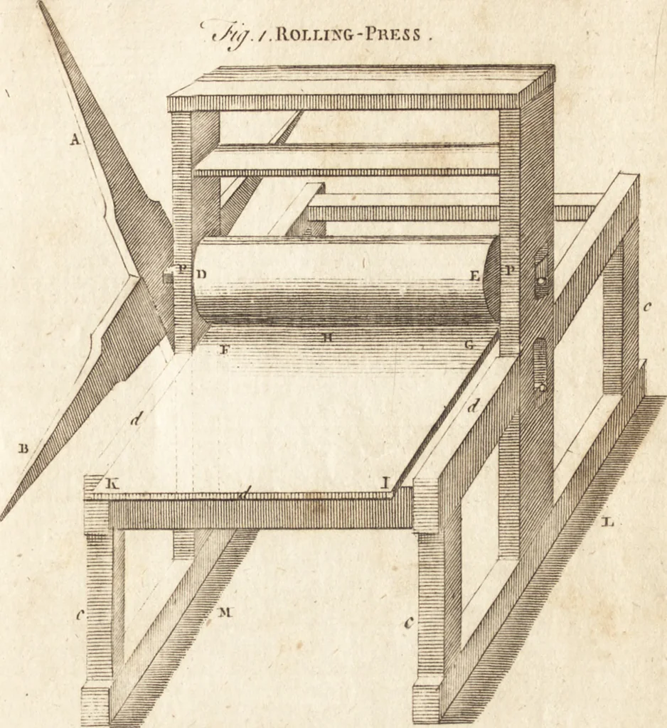 An illustration from A new and complete dictionary of arts and sciences : comprehending all the branches of useful knowledge, with accurate descriptions as well of the various machines, instruments, tools, figures, and schemes necessary for illustrating them, as of the classes, kinds, preparations, and uses of natural productions, whether animals, vegetables, minerals, fossils, or fluids : together with the kingdoms, provinces, cities, towns, and other remarkable places throughout the world : illustrated with above three hundred copper-plates, engraved by Mr. Jefferys, geographer to His Majesty : the whole extracted from the best authors in all languages, 1763, leaf 836