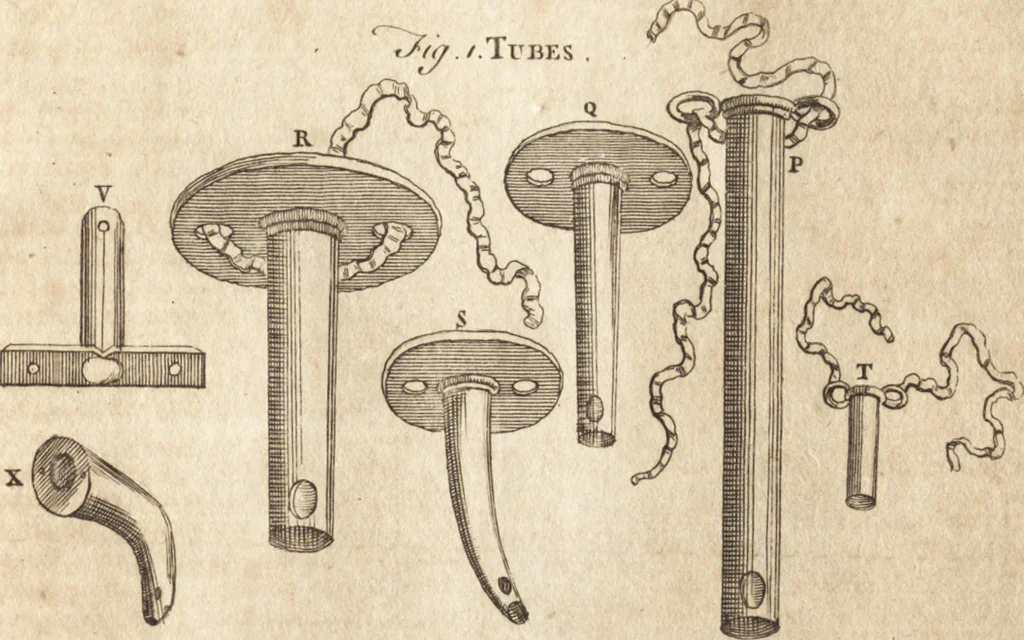 An illustration from A new and complete dictionary of arts and sciences : comprehending all the branches of useful knowledge, with accurate descriptions as well of the various machines, instruments, tools, figures, and schemes necessary for illustrating them, as of the classes, kinds, preparations, and uses of natural productions, whether animals, vegetables, minerals, fossils, or fluids : together with the kingdoms, provinces, cities, towns, and other remarkable places throughout the world : illustrated with above three hundred copper-plates, engraved by Mr. Jefferys, geographer to His Majesty : the whole extracted from the best authors in all languages, 1763, leaf 712