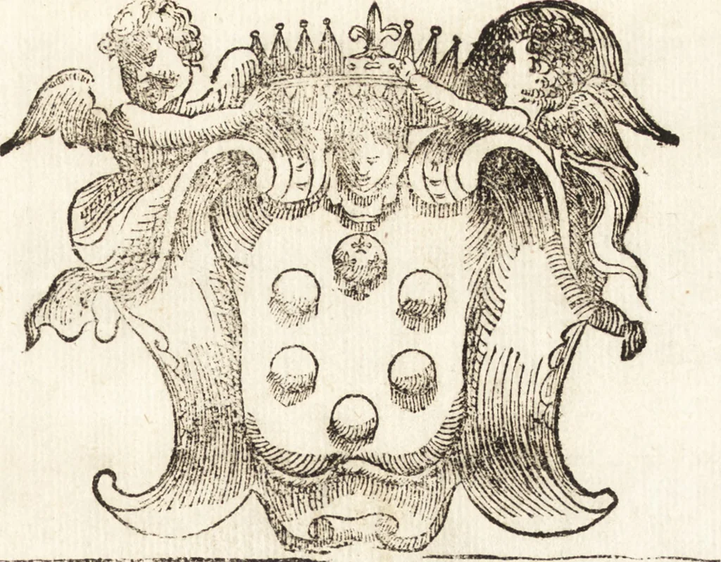 An illustration from Notizie de' professori del disegno da Cimabue in qua : per le quali si dimostra come, e per chi le bell' arti di pittura, scultura, e architettura lasciata la rozzezza delle maniere greca, e gottica, si siano in questi secoli ridotte all' antica loro perfezione, 1681, leaf 4