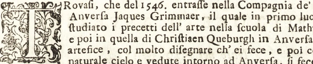 An illustration from Notizie de' professori del disegno da Cimabue in qua : per le quali si dimostra come, e per chi le bell' arti di pittura, scultura, e architettura lasciata la rozzezza delle maniere greca, e gottica, si siano in questi secoli ridotte all' antica loro perfezione, 1681, leaf 598