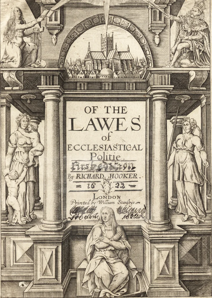 An illustration from Of the lawes of ecclesiastical politie : eight books, 1622, leaf 4
