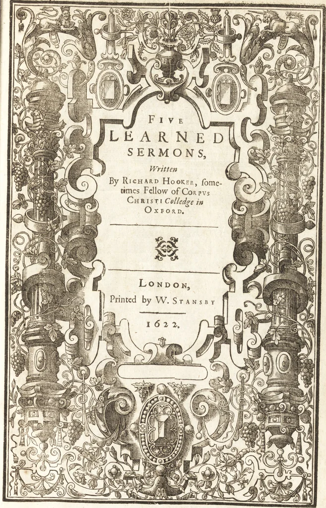 An illustration from Of the lawes of ecclesiastical politie : eight books, 1622, leaf 586