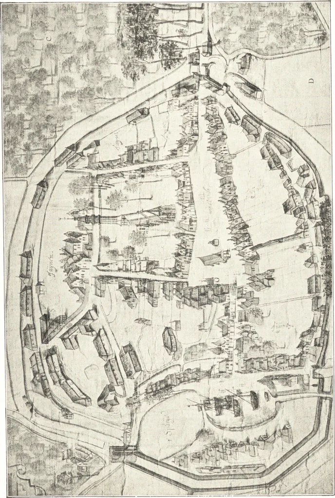 An illustration from Oud-Nederlandsche steden in haar ontstaan, groei en ontwikkeling, 1909, leaf 203