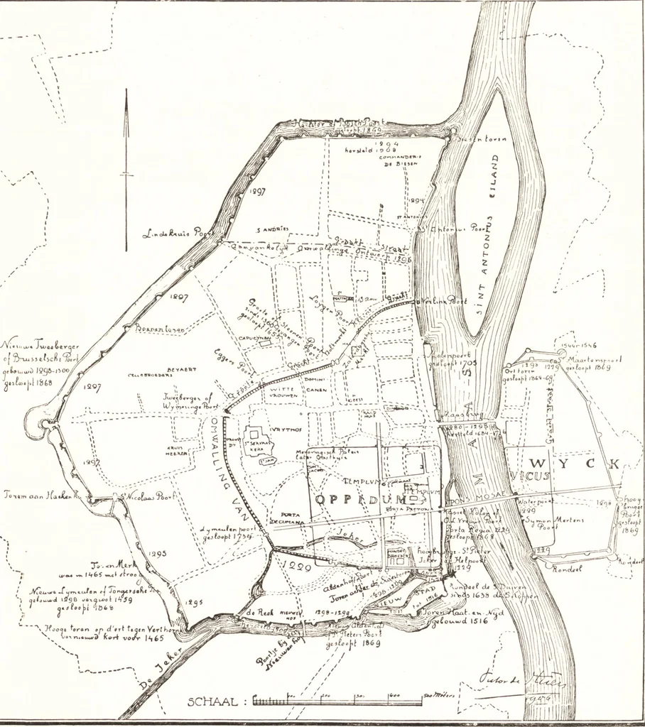 An illustration from Oud-Nederlandsche steden in haar ontstaan, groei en ontwikkeling, 1909, leaf 23