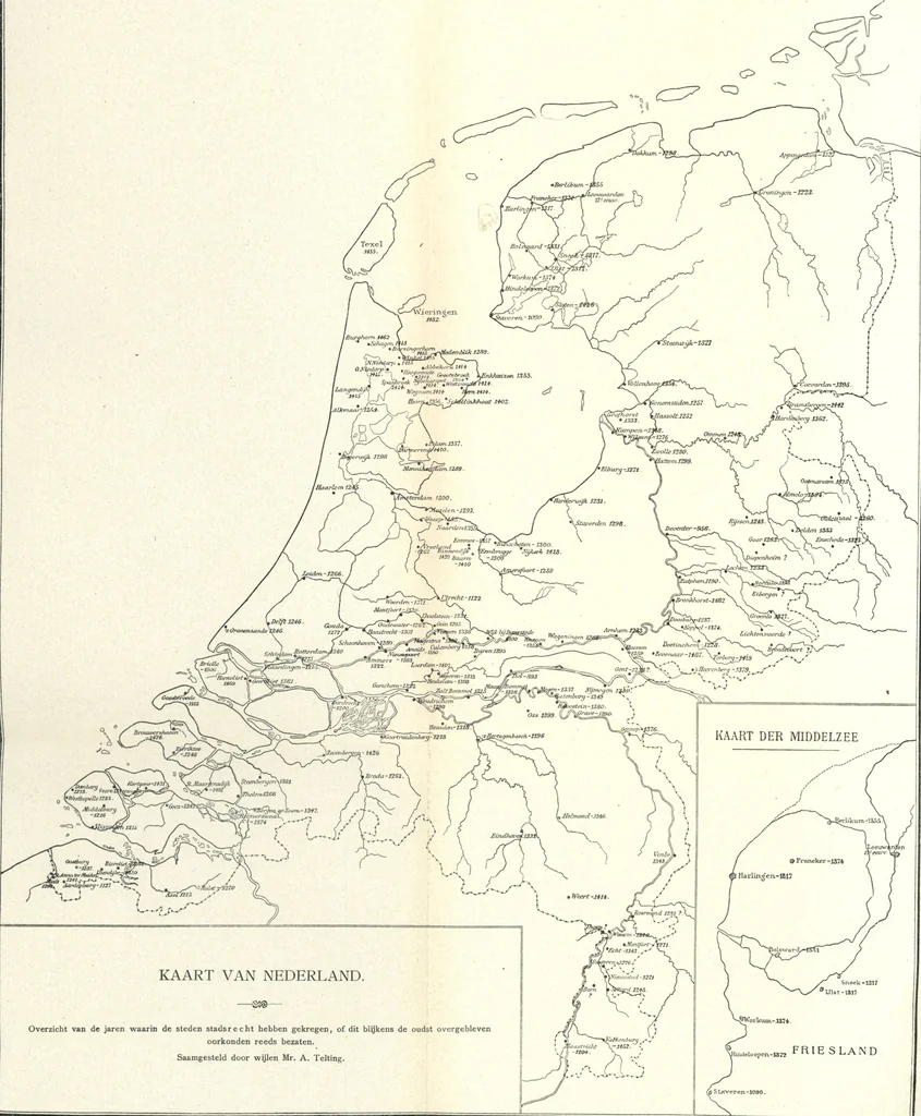 An illustration from Oud-Nederlandsche steden in haar ontstaan, groei en ontwikkeling, 1909, leaf 8