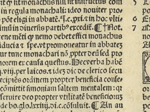 An illustration from Panormitani Prima[-Secunda] svper primo Decretalivm : Nicolai de Tvdeschis ... Commentariorũ prima[-secunda] in primum lib. Decretalium : unà cum summarijs & adnotationibus complurium doctissimorum iureconsultorum : ea fide excusa, ut nihil hactenus euulgatorum desiderari possit, 1546, leaf 319