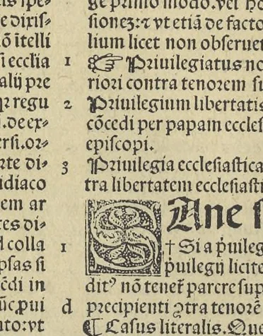 An illustration from Panormitanvs super tertio[-V.] Decretalium : Nicolai de Tvdeschis ... Commentaria in tertium Decretalium librum[-V. Decretalium libros] : unà cum summarijs & adnotationibus complurium doctissimorum iureconsultorum : ea nunc denuo fide excusa, ut mendae, si quae prius irrepserant, iam ferè nullae sint, 1546, leaf 747