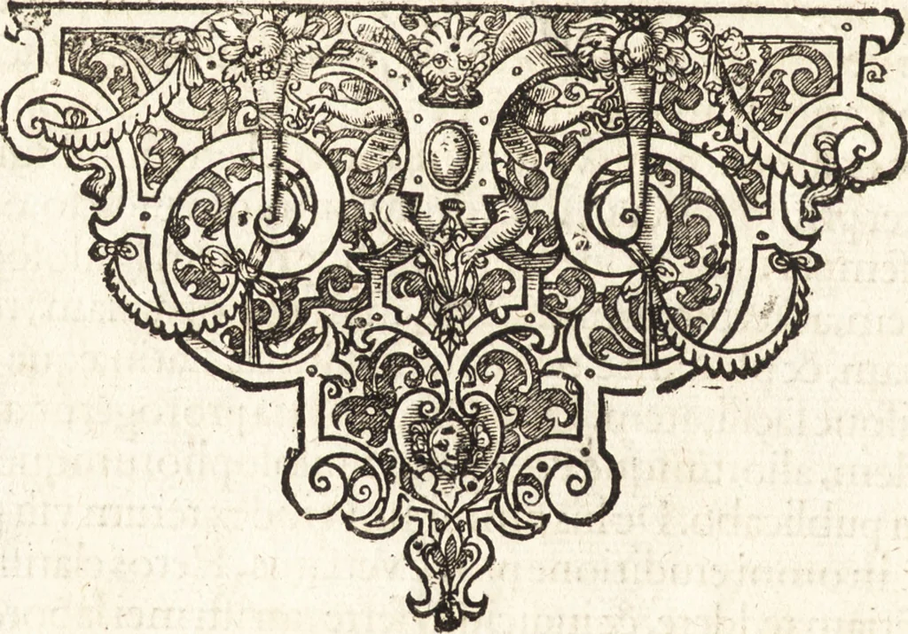 An illustration from Parnassvs cum imaginibus mvsarvm deorumq[ue] praesidum Hippocrenes : omnia depicta sunt, & distichis latinis illustrata, 1601, leaf 19
