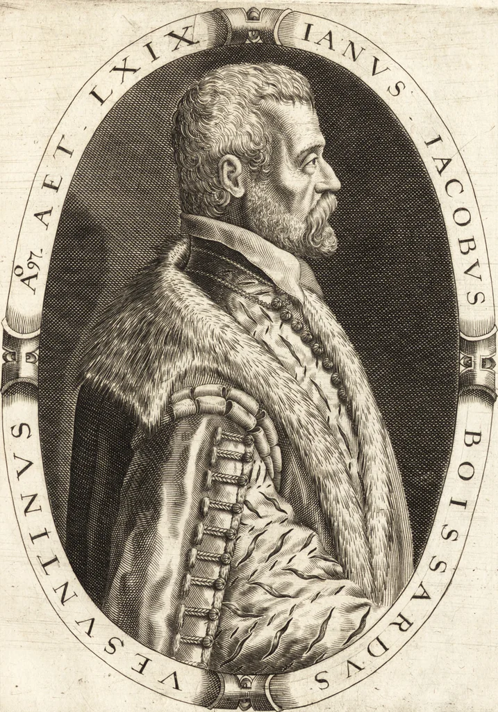 An illustration from Parnassvs cum imaginibus mvsarvm deorumq[ue] praesidum Hippocrenes : omnia depicta sunt, & distichis latinis illustrata, 1601, leaf 24