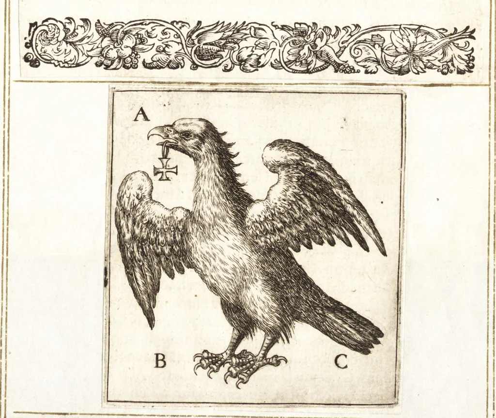 An illustration from Parnassvs cum imaginibus mvsarvm deorumq[ue] praesidum Hippocrenes : omnia depicta sunt, & distichis latinis illustrata, 1601, leaf 80