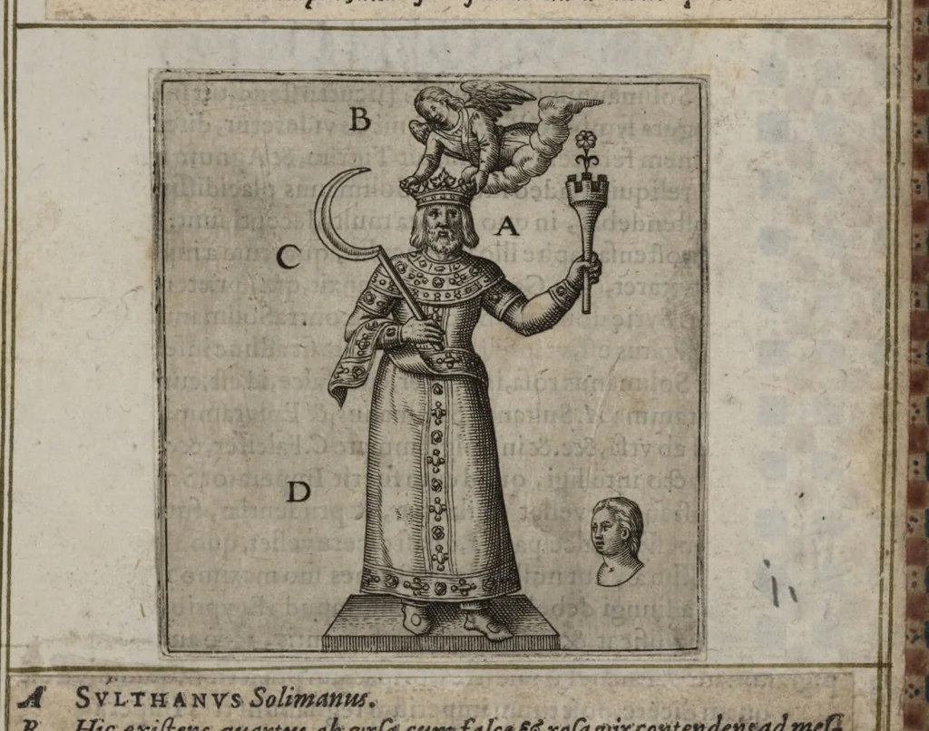 An illustration from Parnassvs cum imaginibus mvsarvm deorumq[ue] praesidum Hippocrenes : omnia depicta sunt, & distichis latinis illustrata, 1601, leaf 84