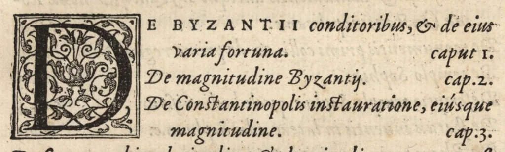 An illustration from Petri Gyllii De topographia Constantinopoleos, et de illivs antiqvitatibvs libri qvatvor, 1562, leaf 10