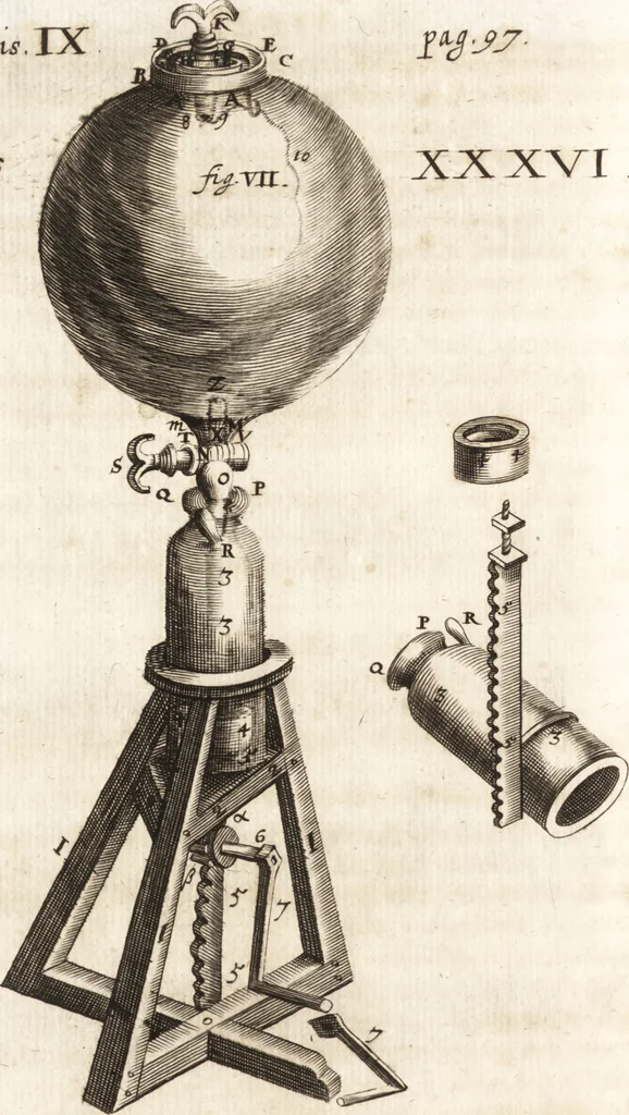 An illustration from P. Gasparis Schotti, Regiscuriani e Societate Jesu ... Technica curiosa, sive, Mirabilia artis, libris XII comprehensa .., 1664, leaf 158