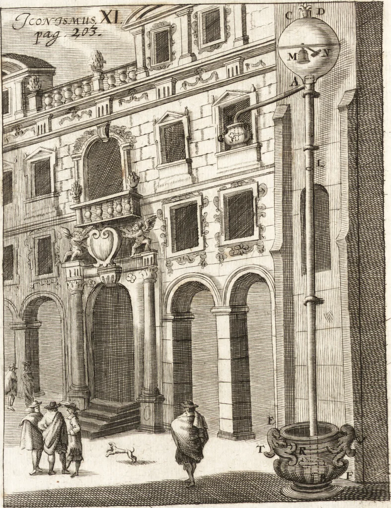 An illustration from P. Gasparis Schotti, Regiscuriani e Societate Jesu ... Technica curiosa, sive, Mirabilia artis, libris XII comprehensa .., 1664, leaf 268