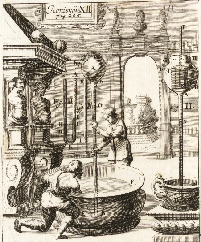 An illustration from P. Gasparis Schotti, Regiscuriani e Societate Jesu ... Technica curiosa, sive, Mirabilia artis, libris XII comprehensa .., 1664, leaf 272