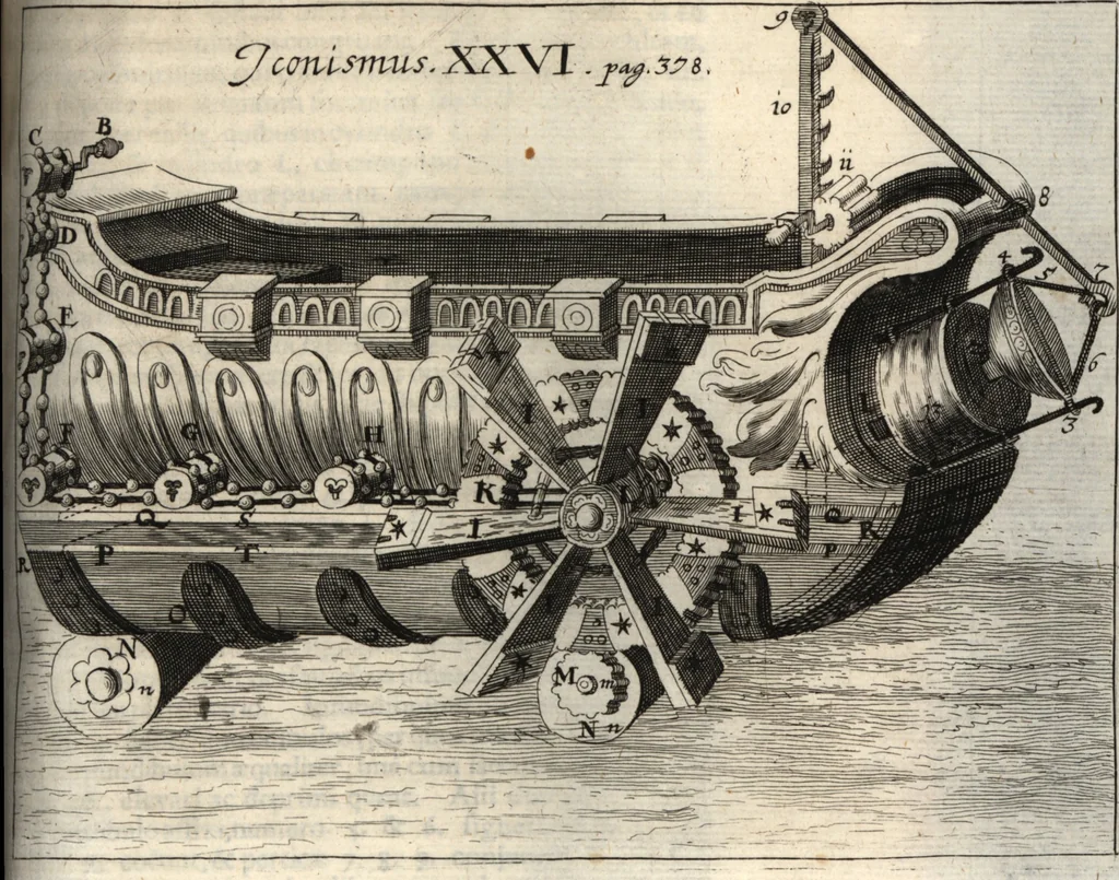 An illustration from P. Gasparis Schotti, Regiscuriani e Societate Jesu ... Technica curiosa, sive, Mirabilia artis, libris XII comprehensa .., 1664, leaf 475