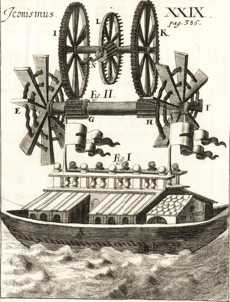 An illustration from P. Gasparis Schotti, Regiscuriani e Societate Jesu ... Technica curiosa, sive, Mirabilia artis, libris XII comprehensa .., 1664, leaf 489