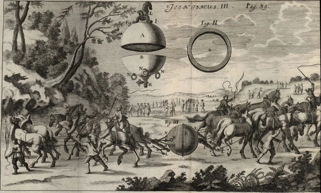 An illustration from P. Gasparis Schotti, Regiscuriani e Societate Jesu ... Technica curiosa, sive, Mirabilia artis, libris XII comprehensa .., 1664, leaf 86