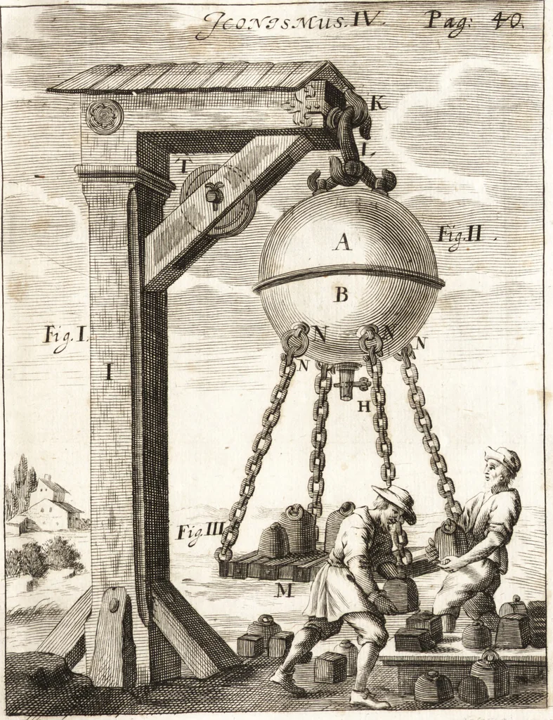 An illustration from P. Gasparis Schotti, Regiscuriani e Societate Jesu ... Technica curiosa, sive, Mirabilia artis, libris XII comprehensa .., 1664, leaf 89