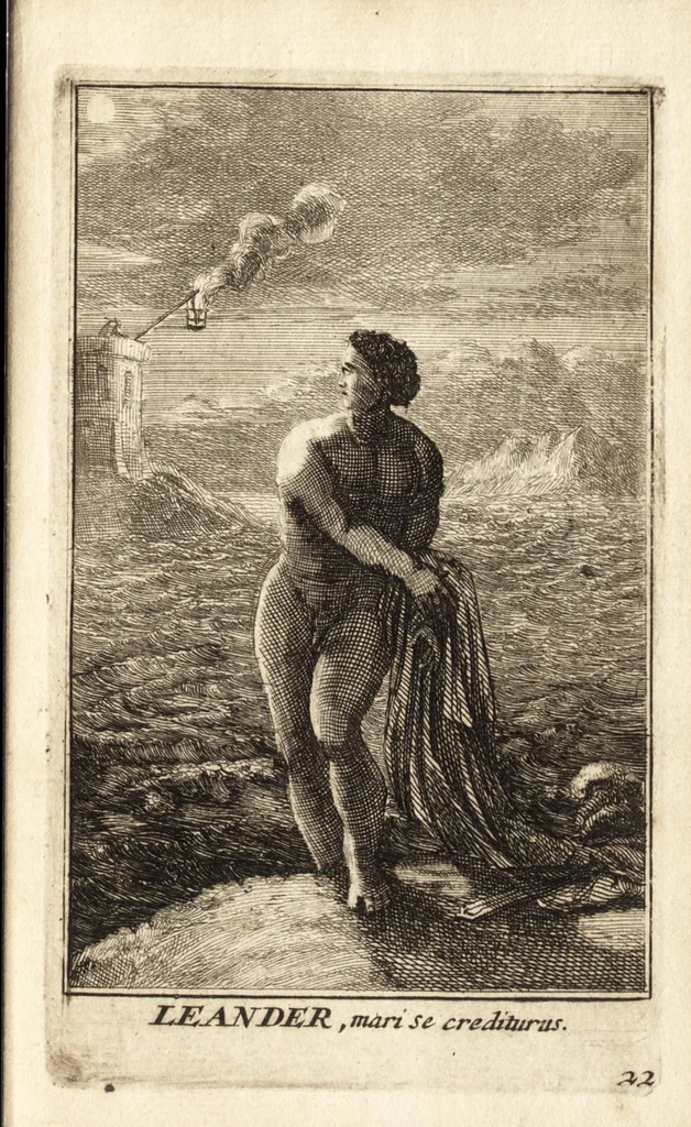 An illustration from Pictura loquens : sive, Heroicarum tabularum Hadriani Schoonebeeck enarratio et explicatio, 1695, leaf 108