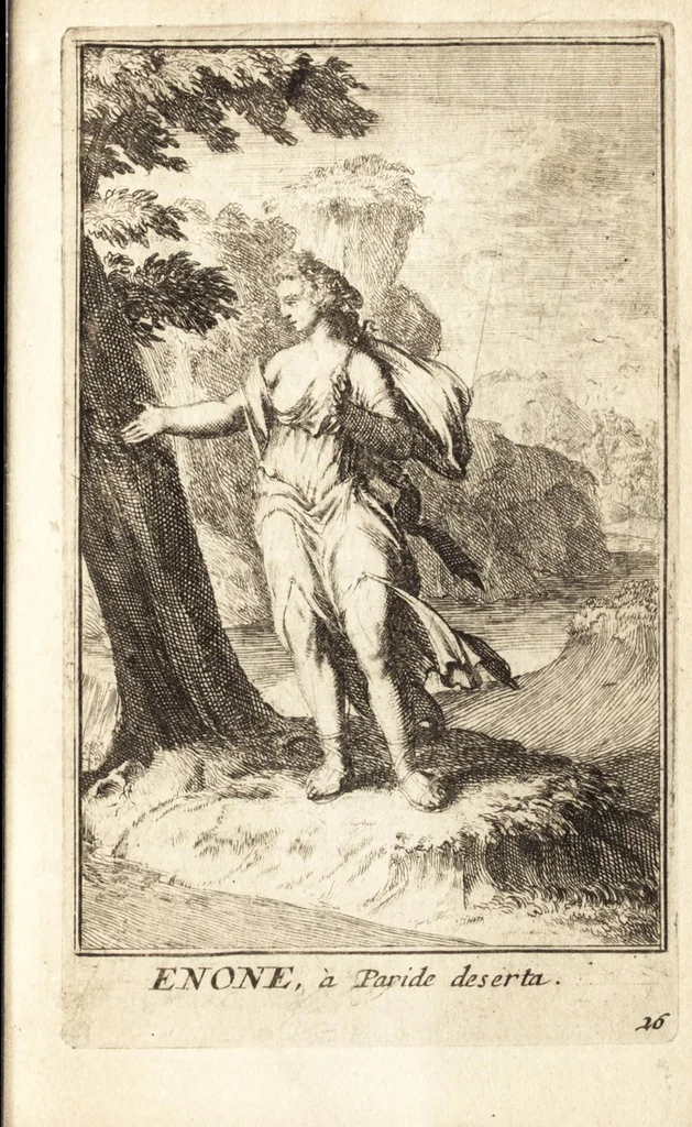 An illustration from Pictura loquens : sive, Heroicarum tabularum Hadriani Schoonebeeck enarratio et explicatio, 1695, leaf 124