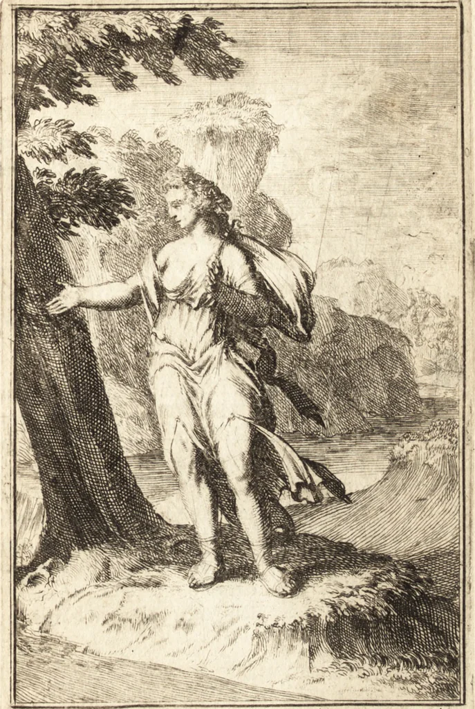 An illustration from Pictura loquens; sive Heroicarum tabularum Hadriani Schoonebeeck enarratio et explicatio, 1695, leaf 124