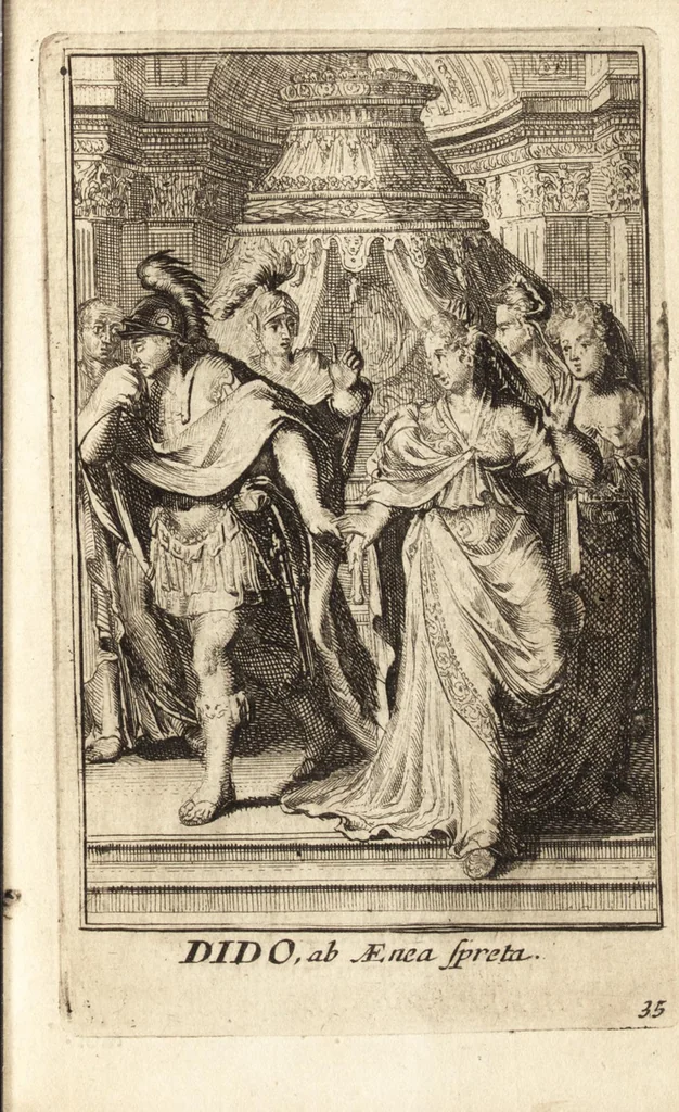 An illustration from Pictura loquens : sive, Heroicarum tabularum Hadriani Schoonebeeck enarratio et explicatio, 1695, leaf 160