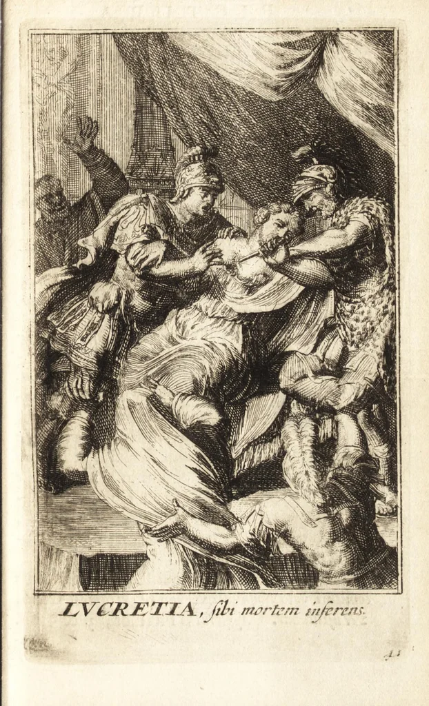An illustration from Pictura loquens : sive, Heroicarum tabularum Hadriani Schoonebeeck enarratio et explicatio, 1695, leaf 184