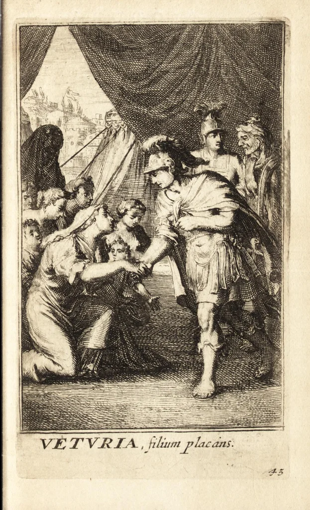 An illustration from Pictura loquens : sive, Heroicarum tabularum Hadriani Schoonebeeck enarratio et explicatio, 1695, leaf 200