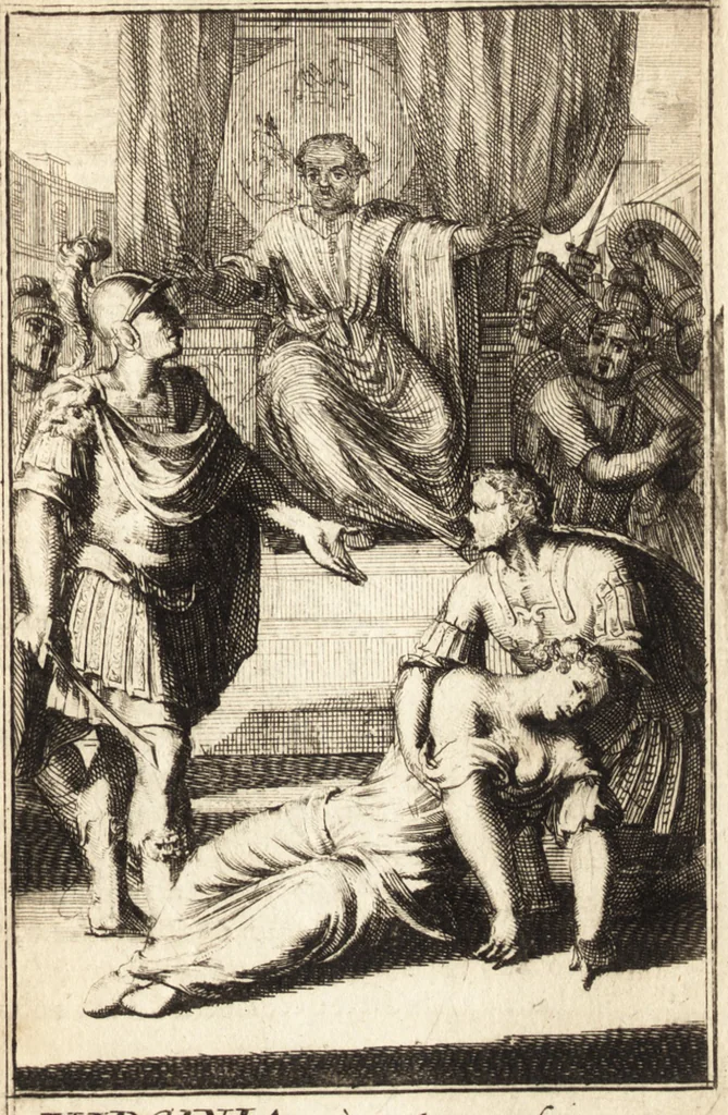 An illustration from Pictura loquens; sive Heroicarum tabularum Hadriani Schoonebeeck enarratio et explicatio, 1695, leaf 204