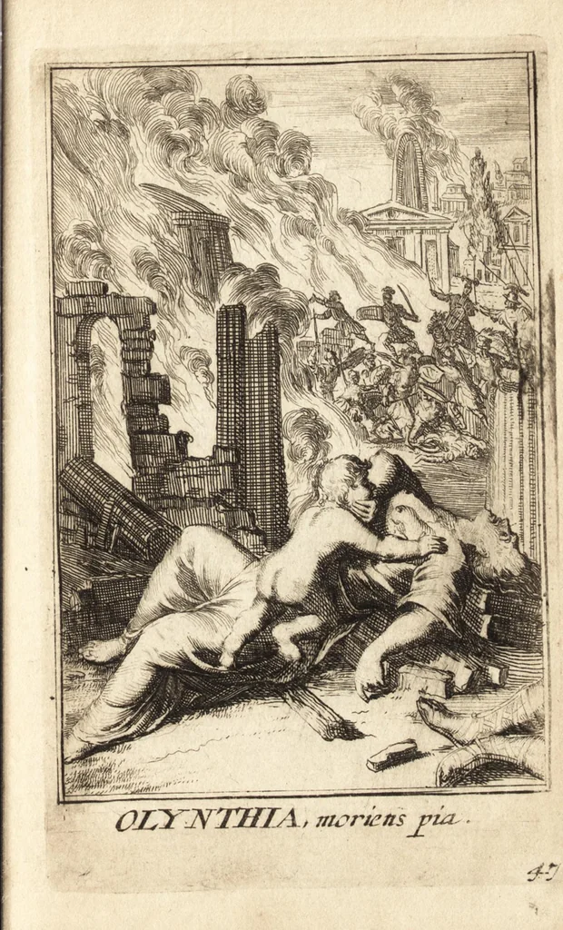 An illustration from Pictura loquens : sive, Heroicarum tabularum Hadriani Schoonebeeck enarratio et explicatio, 1695, leaf 208