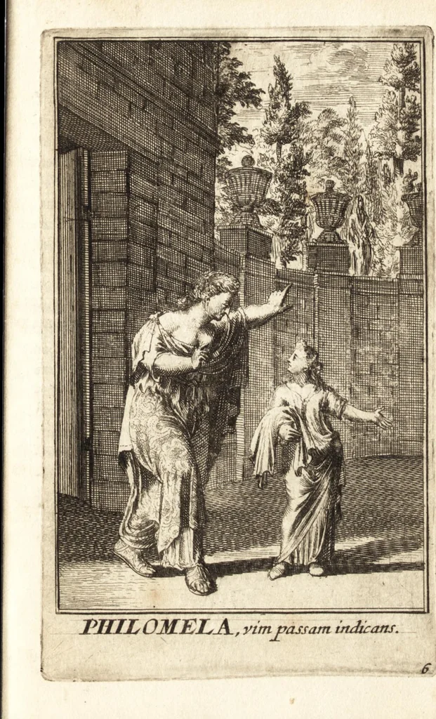 An illustration from Pictura loquens : sive, Heroicarum tabularum Hadriani Schoonebeeck enarratio et explicatio, 1695, leaf 44