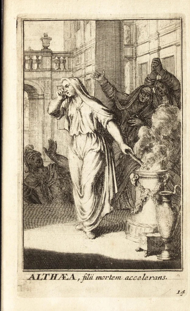 An illustration from Pictura loquens : sive, Heroicarum tabularum Hadriani Schoonebeeck enarratio et explicatio, 1695, leaf 76