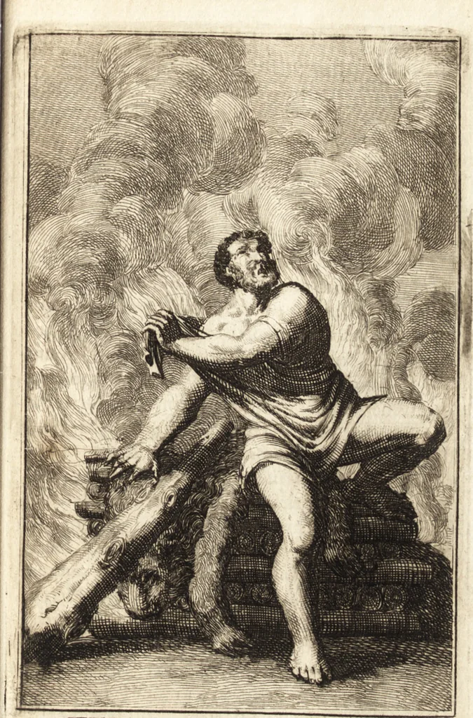 An illustration from Pictura loquens; sive Heroicarum tabularum Hadriani Schoonebeeck enarratio et explicatio, 1695, leaf 88