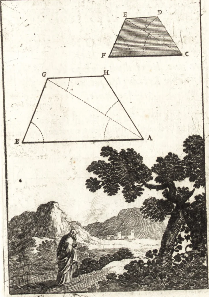 An illustration from Pratique de la geometrie sur le papier et sur le terrain : avec un nouvel ordre & une methode particuliere, 1669, leaf 120