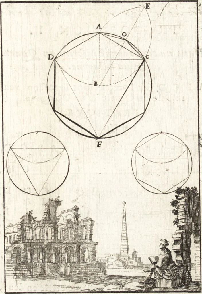 An illustration from Pratique de la geometrie sur le papier et sur le terrain : avec un nouvel ordre & une methode particuliere, 1669, leaf 126