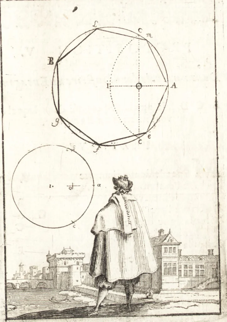 An illustration from Pratique de la geometrie sur le papier et sur le terrain : avec un nouvel ordre & une methode particuliere, 1669, leaf 132