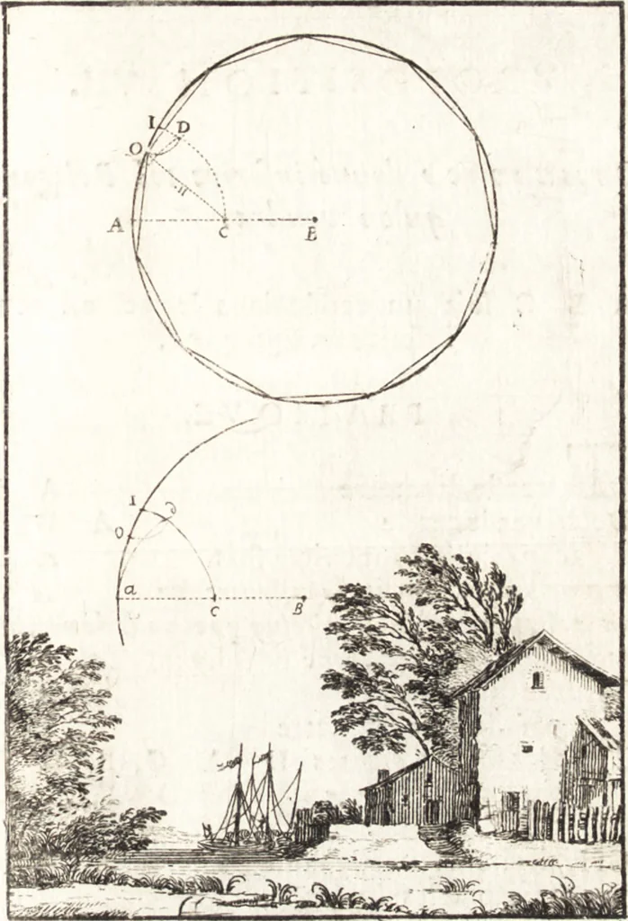 An illustration from Pratique de la geometrie sur le papier et sur le terrain : avec un nouvel ordre & une methode particuliere, 1669, leaf 136