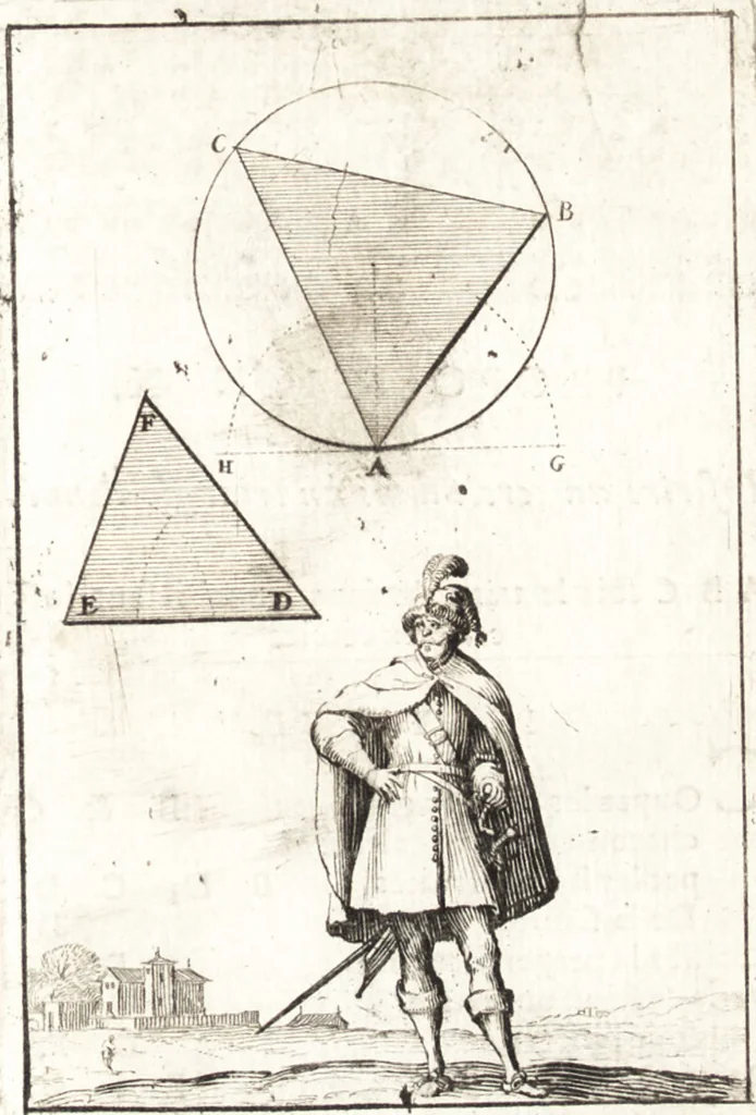 An illustration from Pratique de la geometrie sur le papier et sur le terrain : avec un nouvel ordre & une methode particuliere, 1669, leaf 142