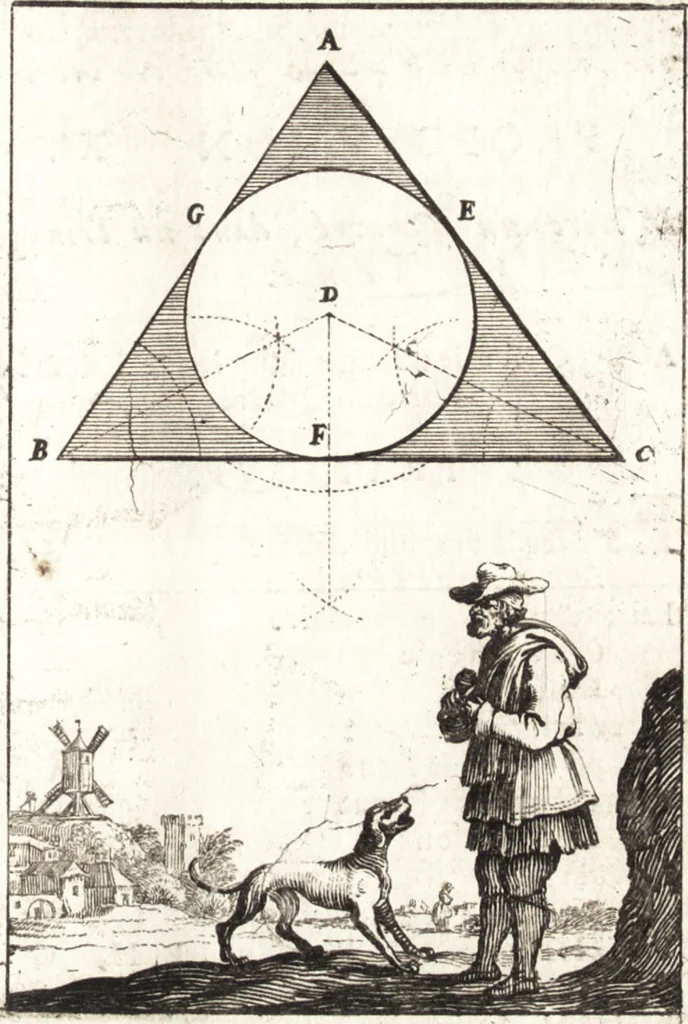 An illustration from Pratique de la geometrie sur le papier et sur le terrain : avec un nouvel ordre & une methode particuliere, 1669, leaf 144