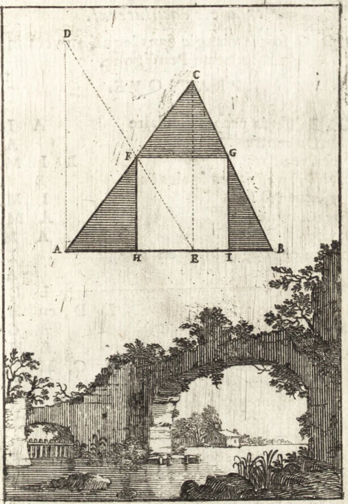 An illustration from Pratique de la geometrie sur le papier et sur le terrain : avec un nouvel ordre & une methode particuliere, 1669, leaf 146